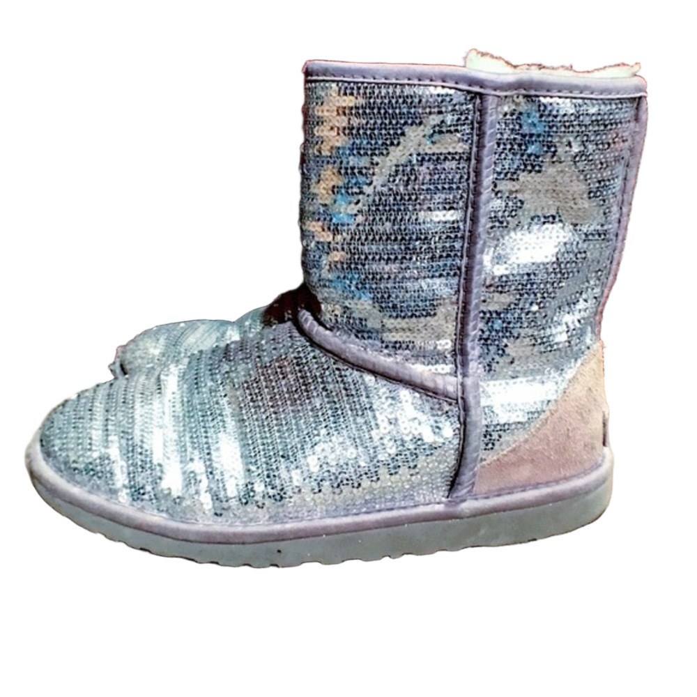Sparkly Silver Uggs
